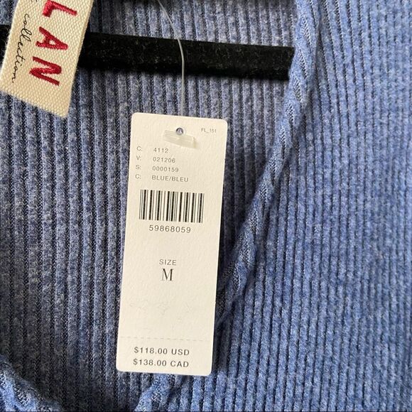 Anthro-dolan Left Coast Rebecca Cut Out Ribbed Top - Picture 11 of 12